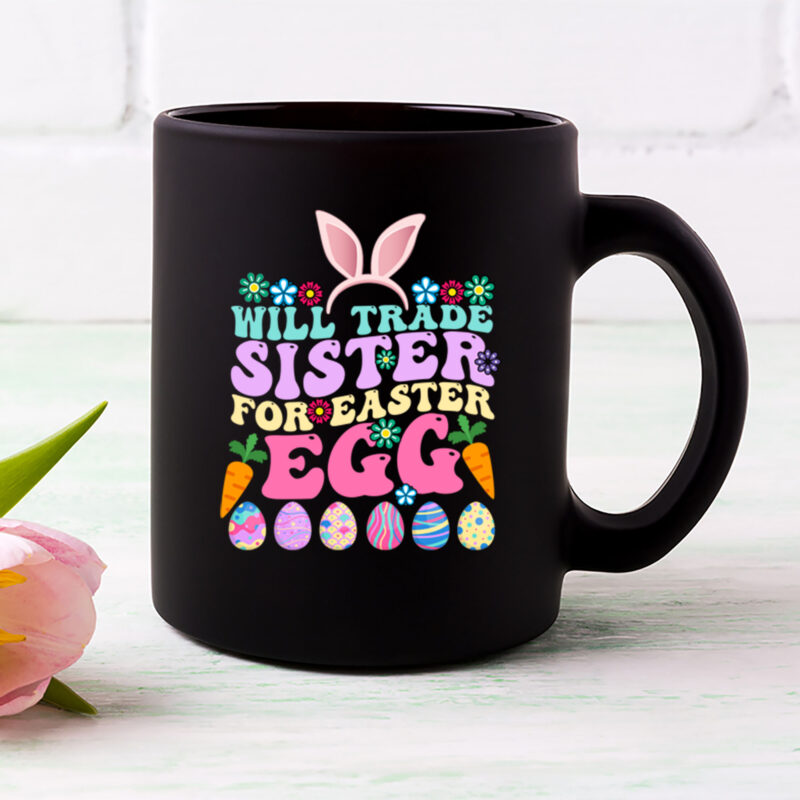 Will Trade Sister For Easter Egg Easter Bunny Retro Groovy NL 2302