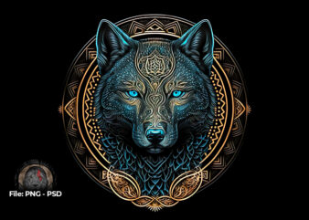 Wolf Wild Spirit t shirt design for sale