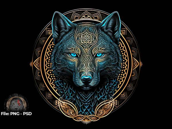 Wolf wild spirit t shirt design for sale