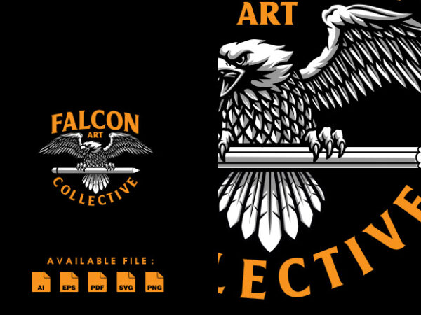 Falcon art collective t shirt design