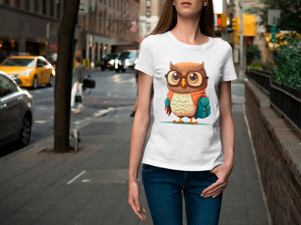 Vector owl character for t-shirt design