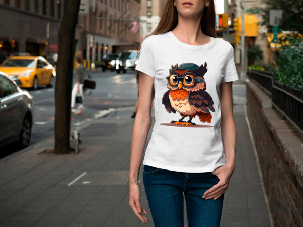 Vector owl character for t-shirt design