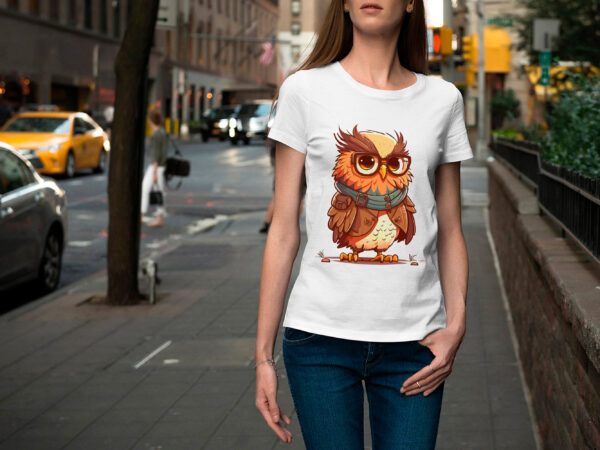 Vector owl character for t-shirt design Vector owl character for t-shirt design