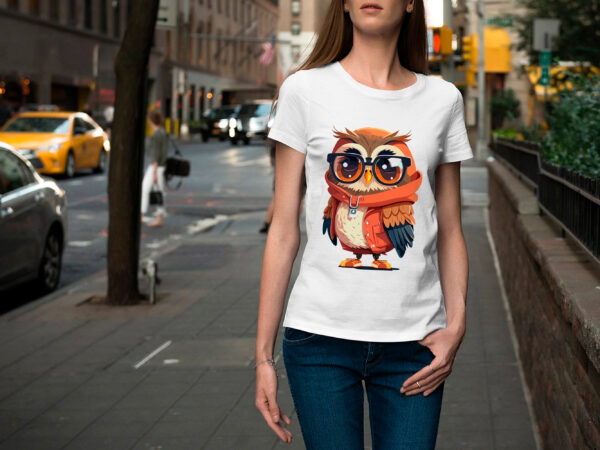 Vector owl character for t-shirt design