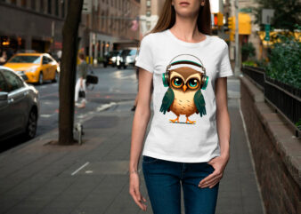 Vector owl character for t-shirt design