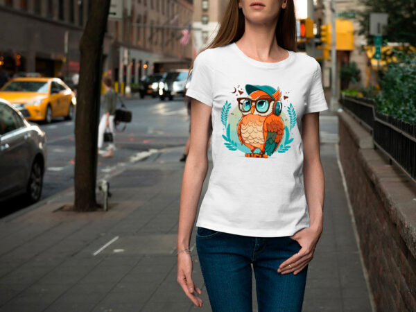 Vector owl character for t-shirt design