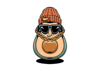 avocado gangster cartoon