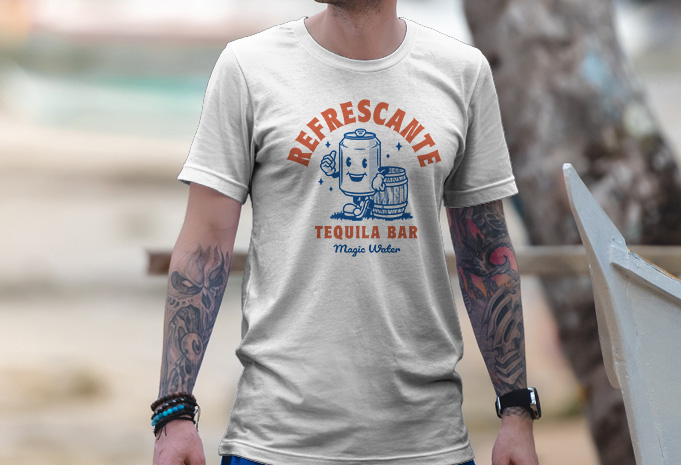 Refrescante Tequila T shirt Design