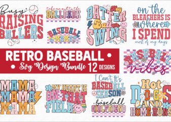 Retro Baseball SVG Design Bundle