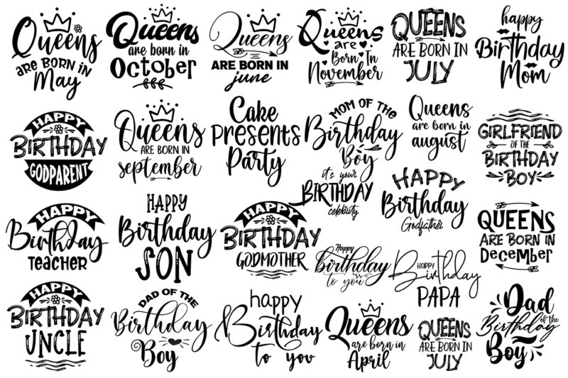 25 Birthday SVG bundle