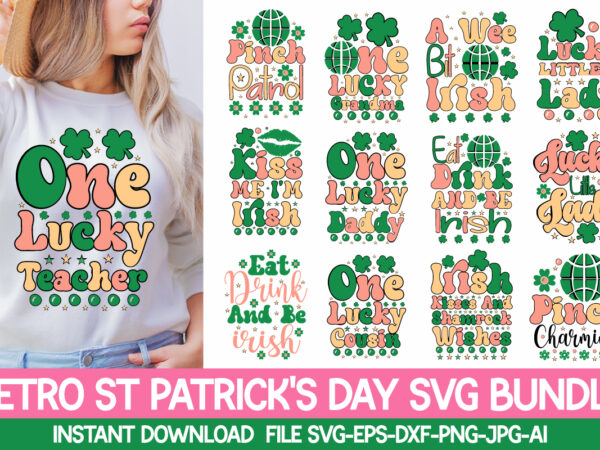 Retro st patrick’s day svg bundle let the shenanigans begin, st. patrick’s day svg, funny st. patrick’s day, kids st. patrick’s day, st patrick’s day, sublimation, st patrick’s day svg, t shirt design online