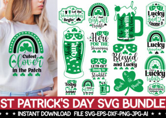 St Patrick’s Day SVG Bundle,Let The Shenanigans Begin, St. Patrick’s Day svg, Funny St. Patrick’s Day, Kids St. Patrick’s Day, St Patrick’s Day, Sublimation, St Patrick’s Day SVG, St Patrick’s t shirt template vector