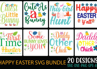 Happy Easter SVG Bundle SVG Cut File