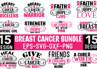 Breast Cancer SVG Design Bundle