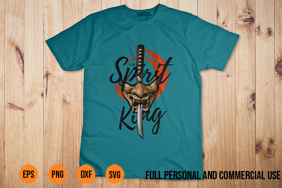Samurai vector art Sword Mask Shirt Design Vector File Format PNG