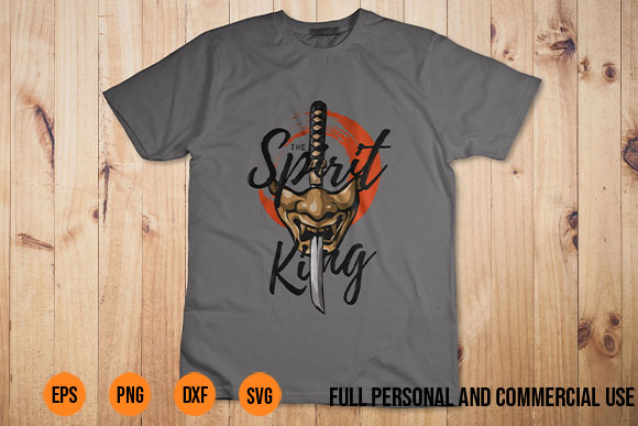 Samurai vector art Sword Mask Shirt Design Vector File Format PNG