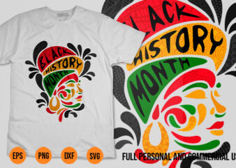 Black History Month t shirt design template svg png