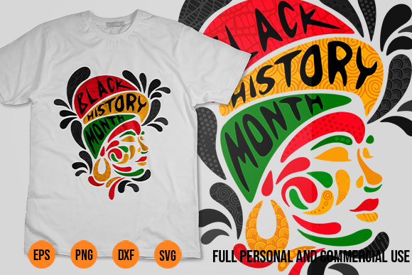 Black history month t shirt design template svg png