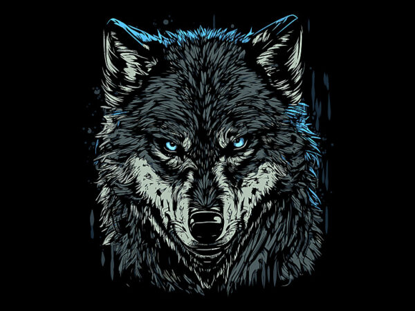 The angry wolf t shirt designs for sale