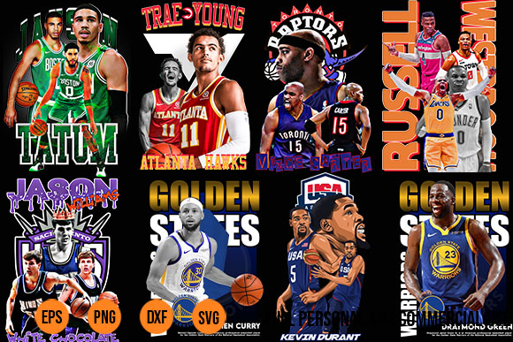 Best Shirt Designs Bundle NBA Art 41 Bootleg Designs png For Print DTF DTG Part 3