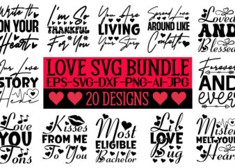 LOVE SVG BUNDLE t shirt vector graphic