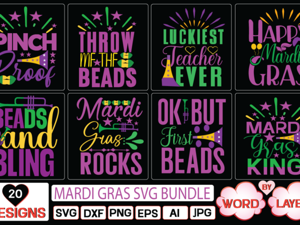 Mardi gras svg bundle svg cut file t shirt designs for sale