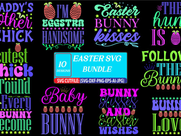 Easter svg bundle, easter svg, happy easter svg, easter bunny svg, retro easter designs svg, easter for kids, cut file cricut, silhouette, easter svg bundle, happy easter svg, easter bunny