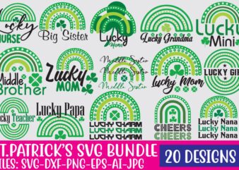 St.Patrick’s Svg Bundle t shirt template vector