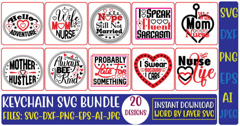 Keychain Svg Bundle