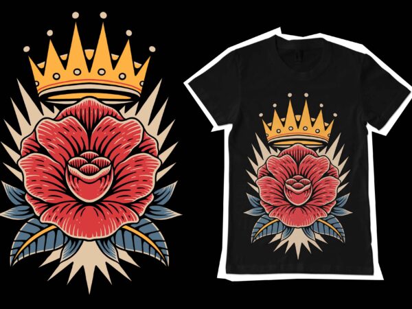Real queen illustration for t-shirt design