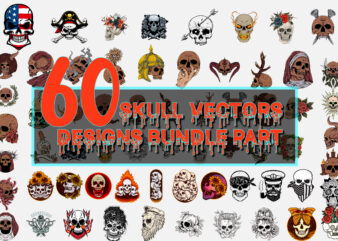 skull Vectors 60 designs bundle part, bundle skull, bundles skull, skull bundle, sugar skull bundle, calavera skull svg, halloween svg, day of the dead, halloween, halloween party svg, skull svg,