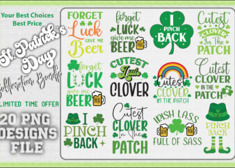 St. Patrick’s Day Bundle t shirt template vector