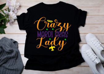 Crazy Mardi Gras Lady T-SHIRT DESIGN