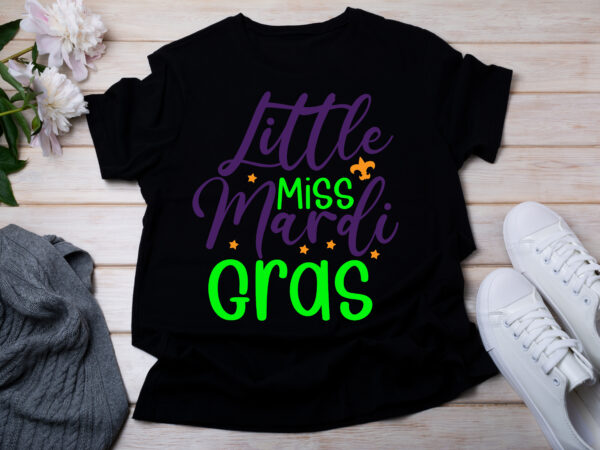 Little miss mardi gras t-shirt design