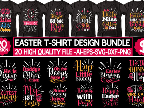 Easter t-shirt design bundle,easter svg, easter svg bundle, easter png bundle, bunny svg, spring svg, rainbow svg, svg files for cricut, sublimation designs downloads easter svg mega bundle, easter svg,