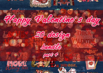 Happy Valentine’s Day Bundle part 4, Valentine, Lip, Coffee, 143, Xoxo, Leopard, Gnome, Heart