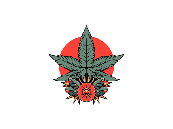 Vintage ganja t shirt vector art
