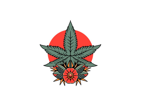 Vintage ganja t shirt vector art