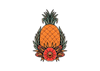 vintage pineapple t shirt vector art