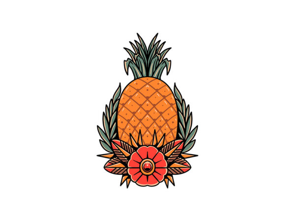 Vintage pineapple t shirt vector art