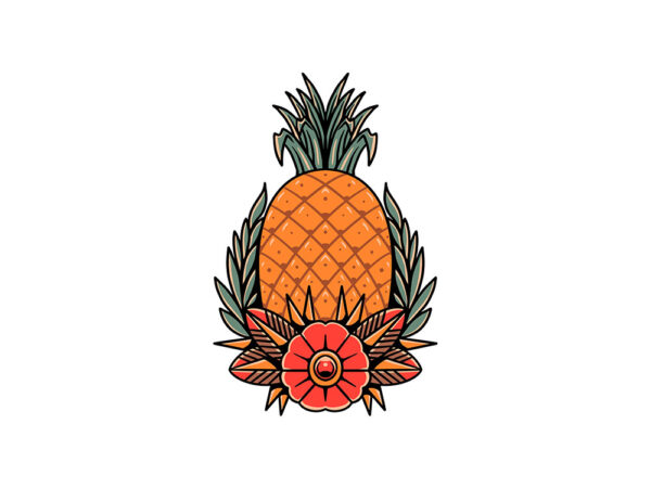 Vintage pineapple t shirt vector art
