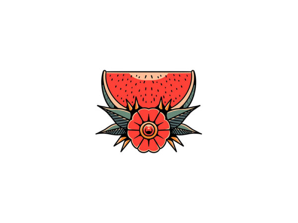 Vintage watermelon t shirt vector art