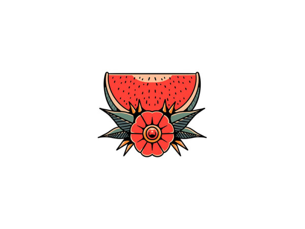 Vintage watermelon t shirt vector art