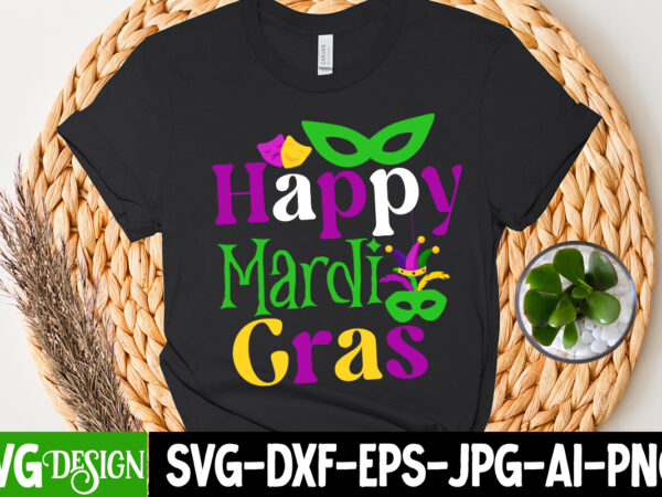 Happy mardi gras t-shirt design, happy mardi gras svg cut file, 160 mardi gras svg bundle, mardi gras clipart, carnival mask silhouette, mask svg, carnival svg, festival svg, mardi gras