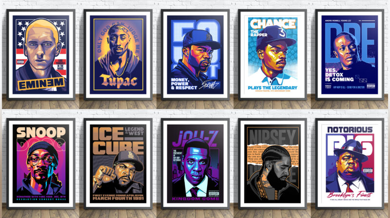 GREATEST POP ART DESIGNS – RAPPER ARTWORKS THEME part 6