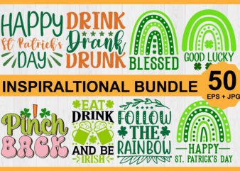 St Patrick’s Day Shirt bundle Print Template, Lucky Charms, Irish, everyone has a little luck Typography Design