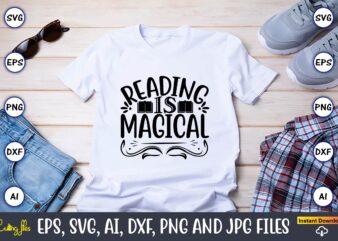Reading is magical,Reading SVG Bundle, Book Svg, Books SVG Bundle, Book Lover svg Cut Files, Book quotes SVG, Library Svg, Book Lover svg Bundle, Cameo Cricut,Reading SVG Bundle, Book Svg, t shirt design online
