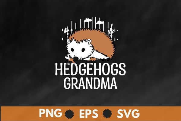 Hedgehogs grandma funny Hedgehogs wild-animal lover T-shirt design vector