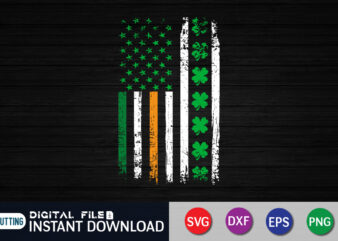 St Patricks Day USA Flag SVG, Lucky Shamrock American Flag SVG, American Irish Flag Shirt, Instant Download, Svg Files For Cricut, St Patrick’s Day Flag Shirt, St Patty’s Day American