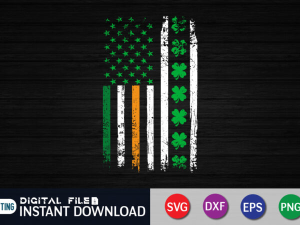 St patricks day usa flag svg, lucky shamrock american flag svg, american irish flag shirt, instant download, svg files for cricut, st patrick’s day flag shirt, st patty’s day american t shirt template vector